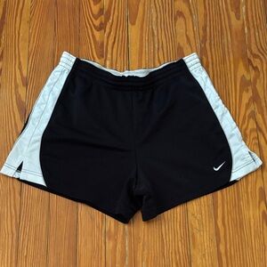 Nike Women's Black and White Sports Shorts